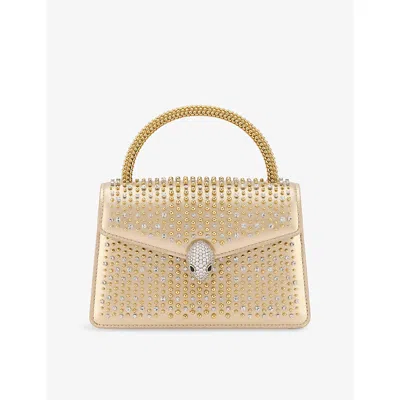 Bvlgari Womens Gold Serpenti Pallini Mini Leather Top-handle Bag
