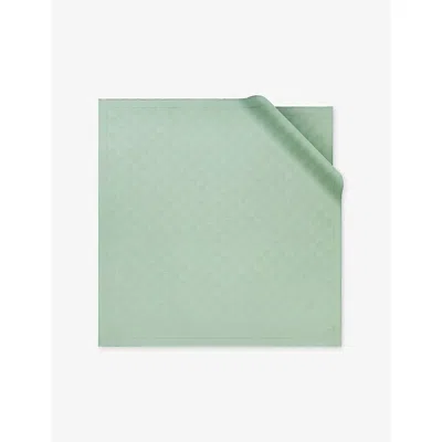 Bvlgari Womens Green Calla Maxi Square Silk And Wool-blend Scarf