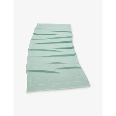 Bvlgari Womens Green Lettere Maxi Silk And Wool-blend Stol