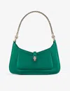 Bvlgari Womens Green Serpenti Baia Small Leather Shoulder Bag