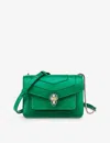 Bvlgari Womens Green Serpenti Forever Leather Cross-body Bag In Green