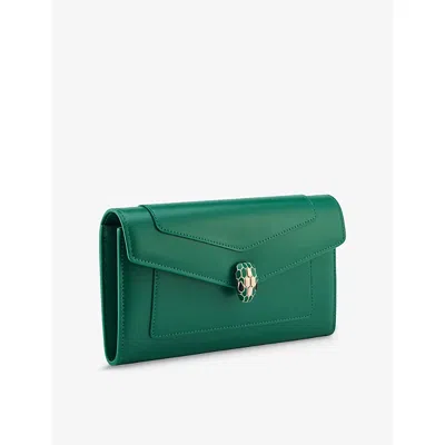 Bvlgari Womens  Serpenti Forever Leather Wallet