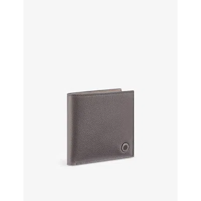 Bvlgari Womens Grey   Man Leather Compact Wallet