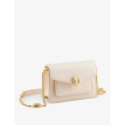 Bvlgari Womens Ivory Serpenti Forever Brand-plaque Leather Cross-body Bag