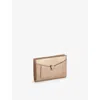 Bvlgari Womens Light Gold Serpenti Forever Metallic-leather Folded Card Holder In Light Gold