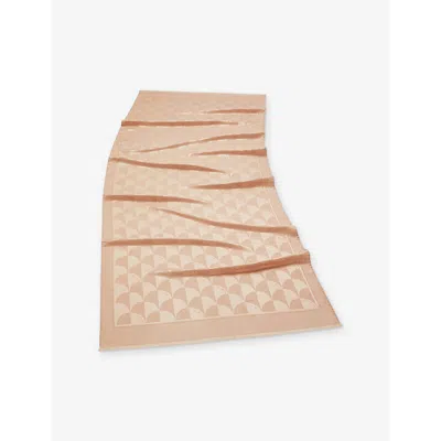Bvlgari Womens Pink Calla Maxi Silk And Wool-blend Stol