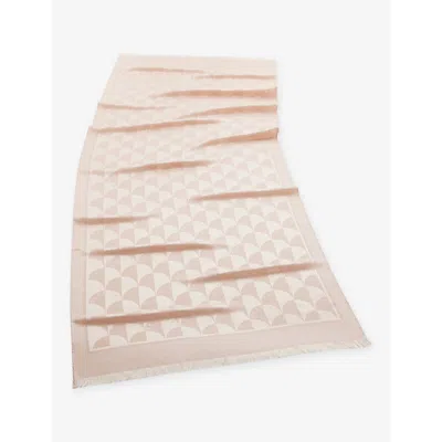 Bvlgari Womens Pink Calla Maxi Silk And Wool Stol
