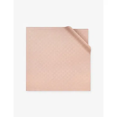 Bvlgari Womens Pink Calla Maxi Square Silk And Wool-blend Scarf