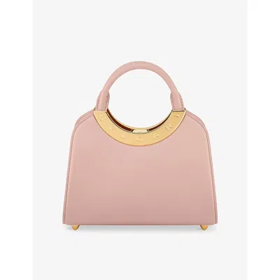 Bvlgari Womens Pink Roma Small Leather Top-handle Bag