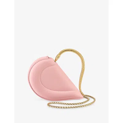 Bvlgari Womens  Serpenti Cuoricino Mini Leather Top Handle Bag In Pink