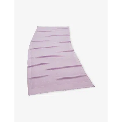 Bvlgari Womens Purple Lettere Maxi Light Silk Stole Scarf