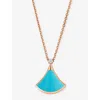 Bvlgari Women's Divas' Dream 18k Rose Gold, Turquoise & Diamond Pendant Necklace In Rose Gold