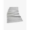 Bvlgari Womens Silver Lettere Maxi Logo-print Metallic Silk And Wool-blend Stole
