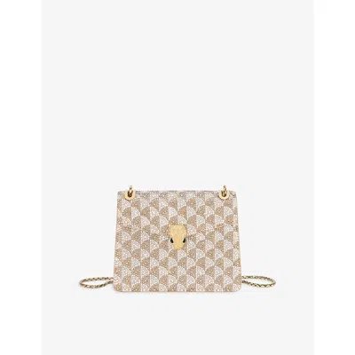Bvlgari Womens Silver Serpenti Forever Day-to-night Small Calla Crystal And Suede Shoulder Bag