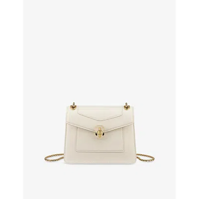 Bvlgari Womens White Serpenti Forever Day-to-night Small Leather Shoulder Bag