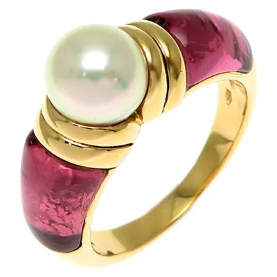 Pre-owned Bvlgari Yellow Gold (18k) Band Ring () In Multi