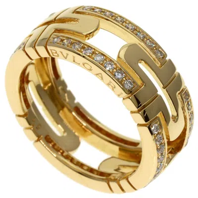 Pre-owned Bvlgari Yellow Gold (18k) Band Ring () In Multi