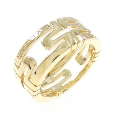 Pre-owned Bvlgari Yellow Gold (18k) Band Ring () In Multi