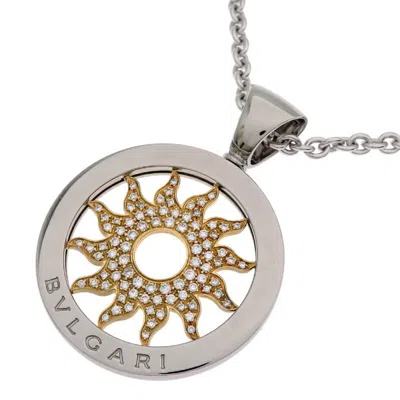 Pre-owned Bvlgari Yellow Gold (18k) Gold (18k) Stainless Steel Necklace () In Multi