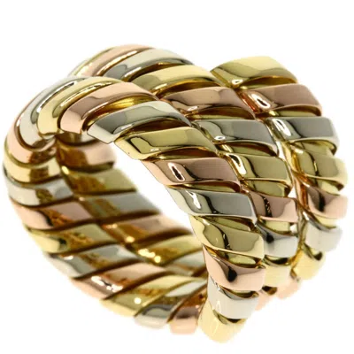 Pre-owned Bvlgari Yellow Gold (18k) Pink Gold (18k) White Gold (18k) Band Ring ()