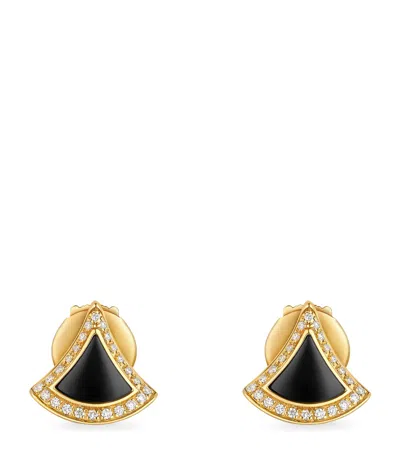 Bvlgari Yellow Gold, Diamond And Onyx Divas' Dream Earrings