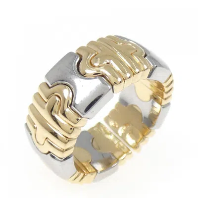 Pre-owned Bvlgari Yellow Gold Stainless Steel Yellow Gold (18k) Band Ring ()