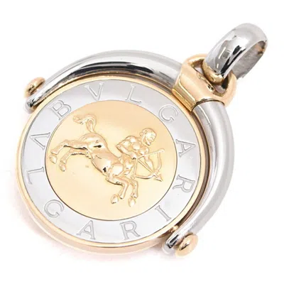 Pre-owned Bvlgari Yellow Gold Yellow Gold (18k) Stainless Steel Pendant () In Multi