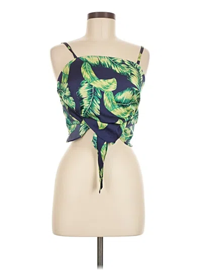 Pre-owned B.wear Tank Top Green Strapless Neckline Tops