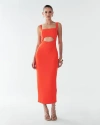Bwldr Adi Midi Dress In Orange