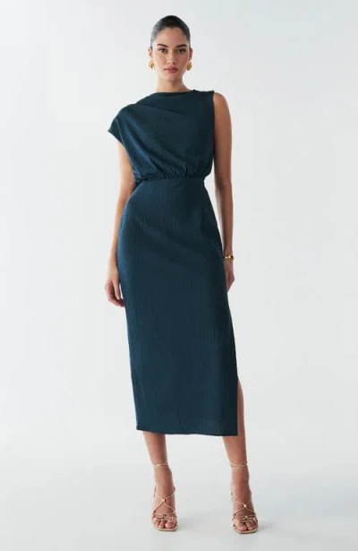 Bwldr Alias Midi Dress In Blue