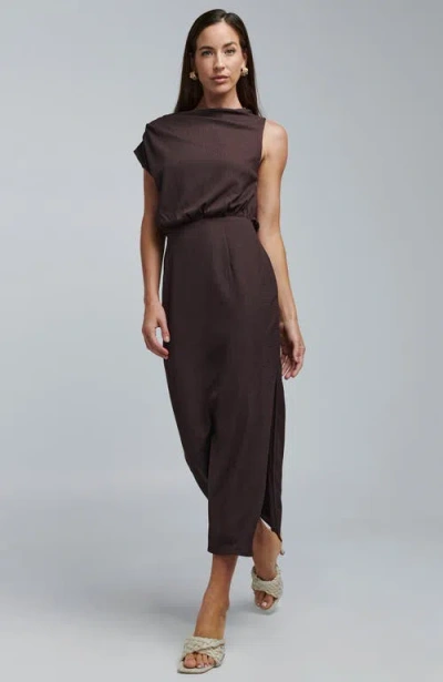 Bwldr Alias Midi Dress In Brown
