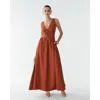 Bwldr Amber Maxi Dress In Brown