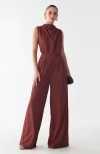 Bwldr Annie Jumpsuit In Burgundy