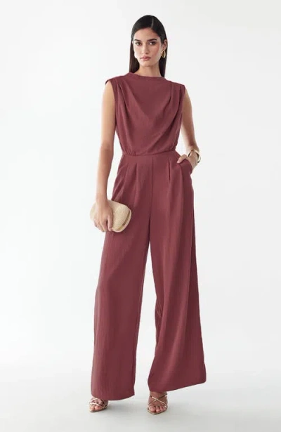Bwldr Bailey Jumpsuit In Brown