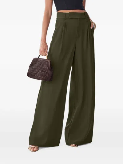 Bwldr Belinda Pleated Trousers In Green