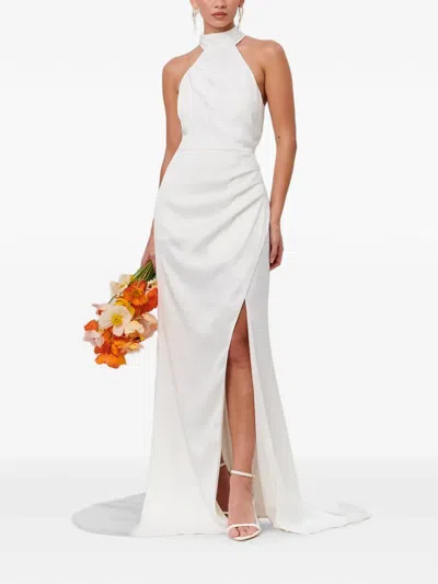 Bwldr Belissima Gathered-detail Maxi Dress In White