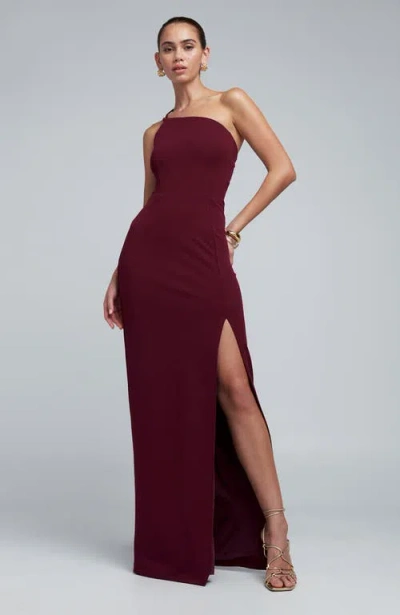 Bwldr Boston Maxi Dress In Burgundy