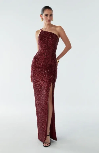 Bwldr Boston Maxi Dress In Burgundy