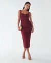 Bwldr Brookes Midi Dress In Burgundy
