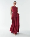 Bwldr Brooks Maxi Dress In Burgundy