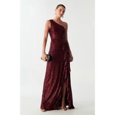 Bwldr Catia Dress In Burgundy