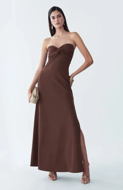 Bwldr Chase Maxi Dress In Brown