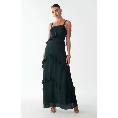 Bwldr Cheri Maxi Dress In Green