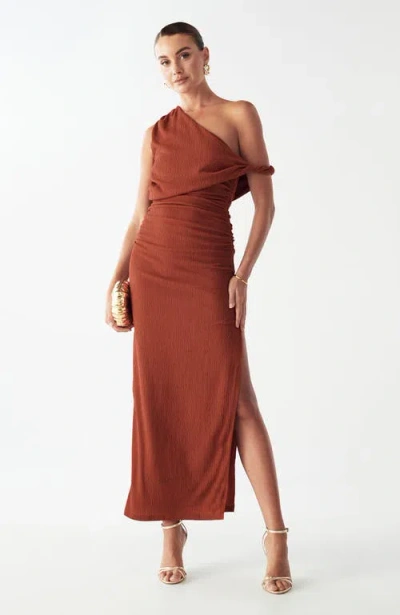 Bwldr Crest Maxi Dress In Brown