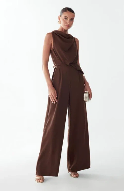 Bwldr Dalia Jumpsuit In Brown