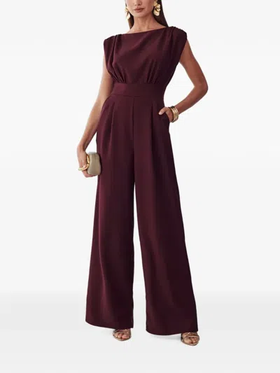 Bwldr Draped-detail Jumpsuit In Red