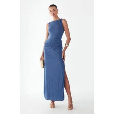 Bwldr Drew Maxi Dress In Blue