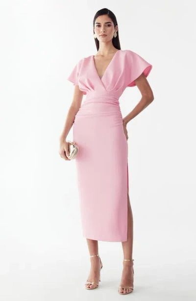 Bwldr Eliza Midi Dress In Pink