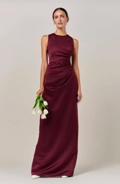 Bwldr Estrella Gown In Burgundy