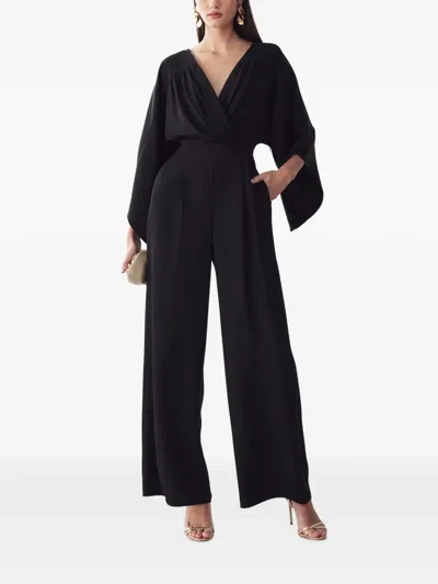 Bwldr Fiora V-neck Jumpsuit In Black